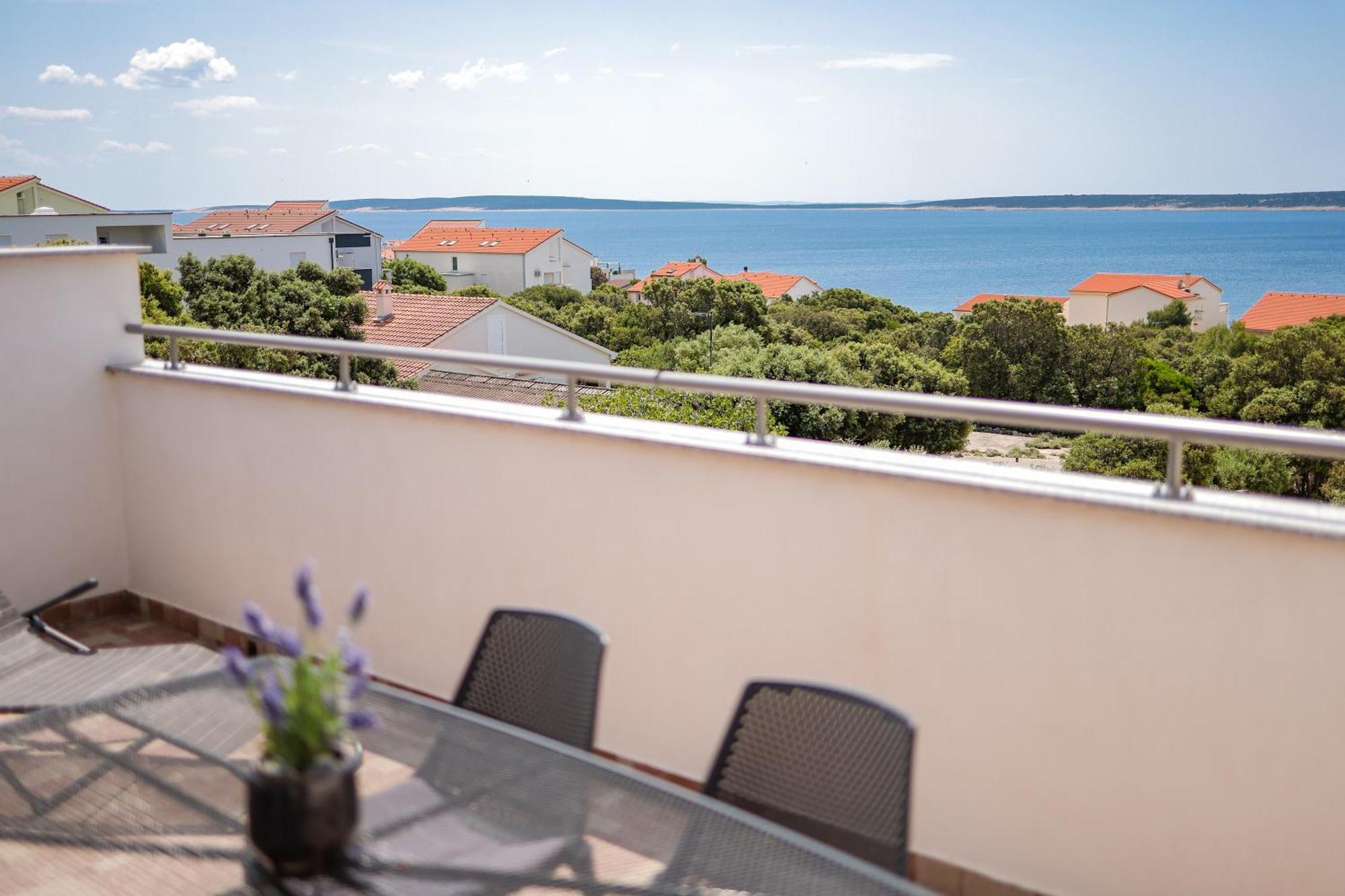 Chill 4 Real Sea View Mandre Apartment Bagian luar foto
